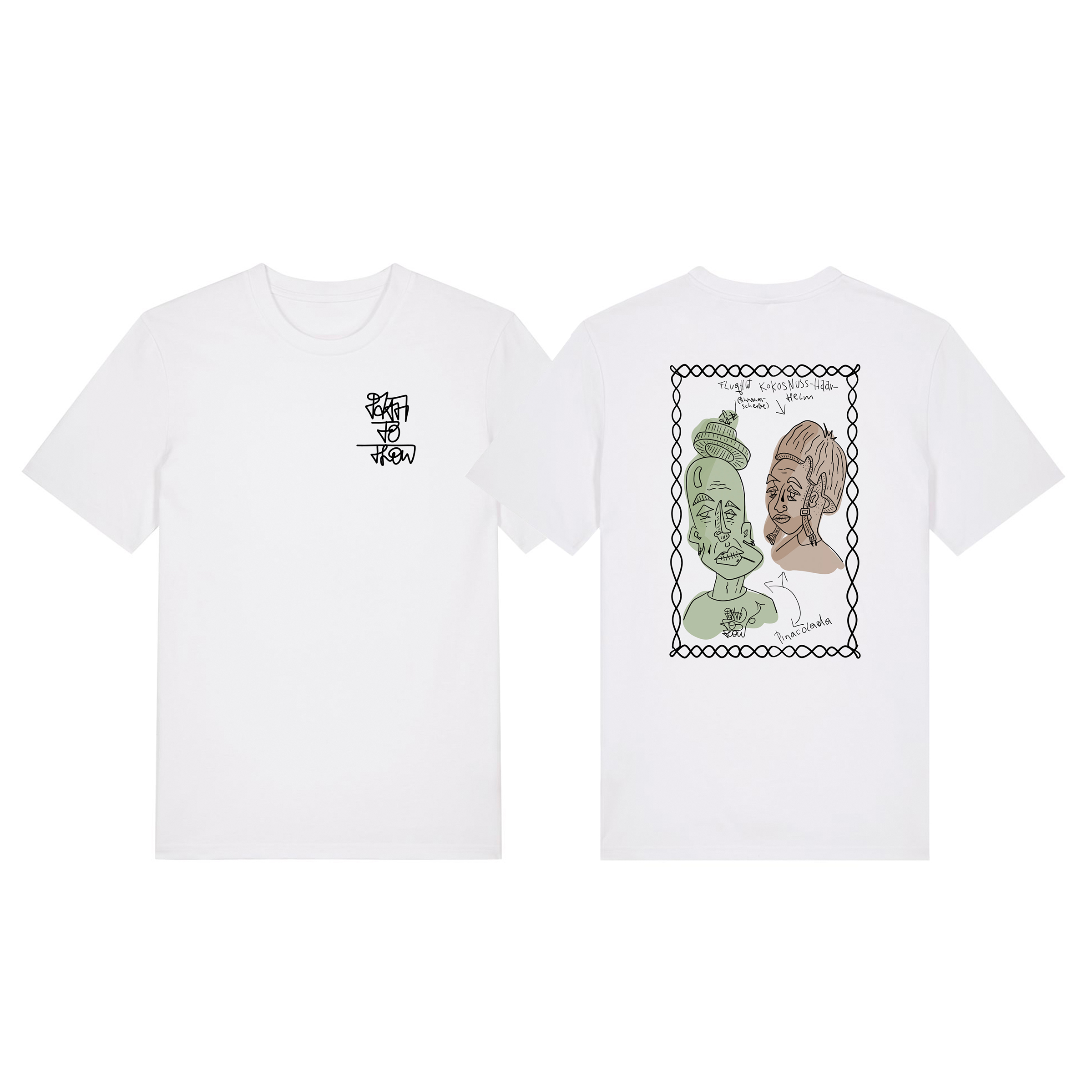 T-Shirt "PTF PINACOLADA" - Unisex Weiß T-Shirt "PTF PINACOLADA" - Unisex Weiß