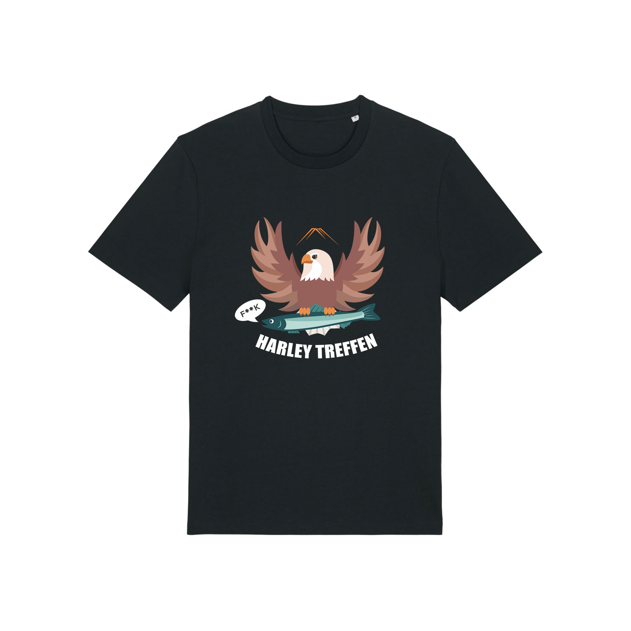 T-Shirt "FAAK FISH EAGLE" - Unisex - Schwarz